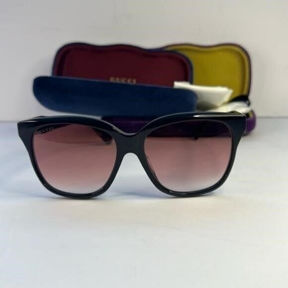 New Authentic GUCCI  Acetate Sunglasses GG0800SA Black main image 6